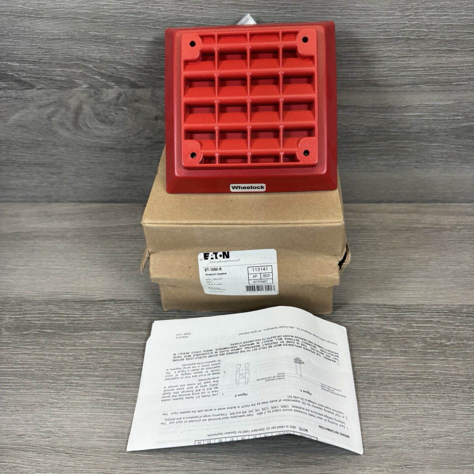 EATON WHEELOCK SPEAKER ET-1080-R Wall Mount Red