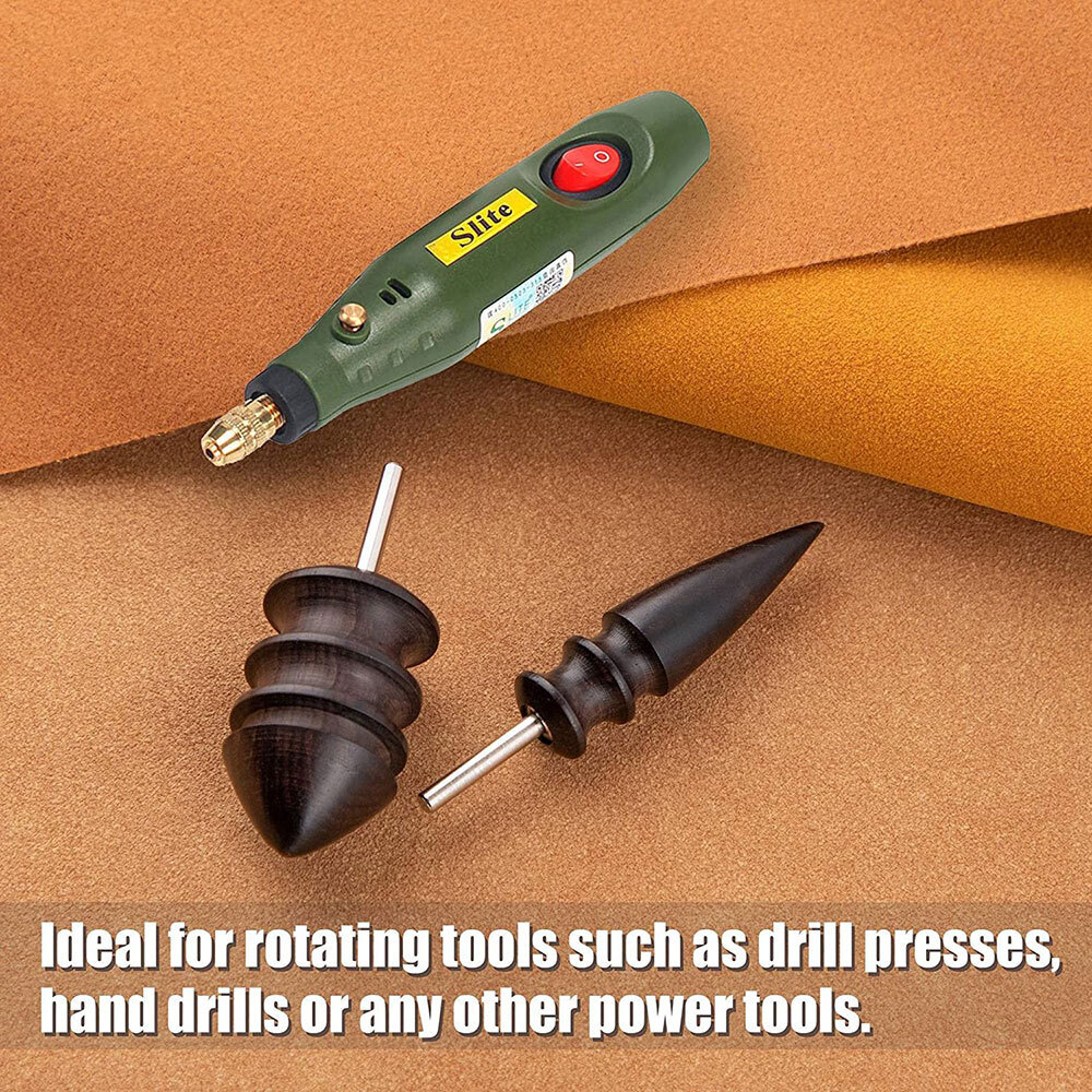 2PCS Pointed Tip Leather Burnisher Electric Polished Head Edge Slicker Tools NEW