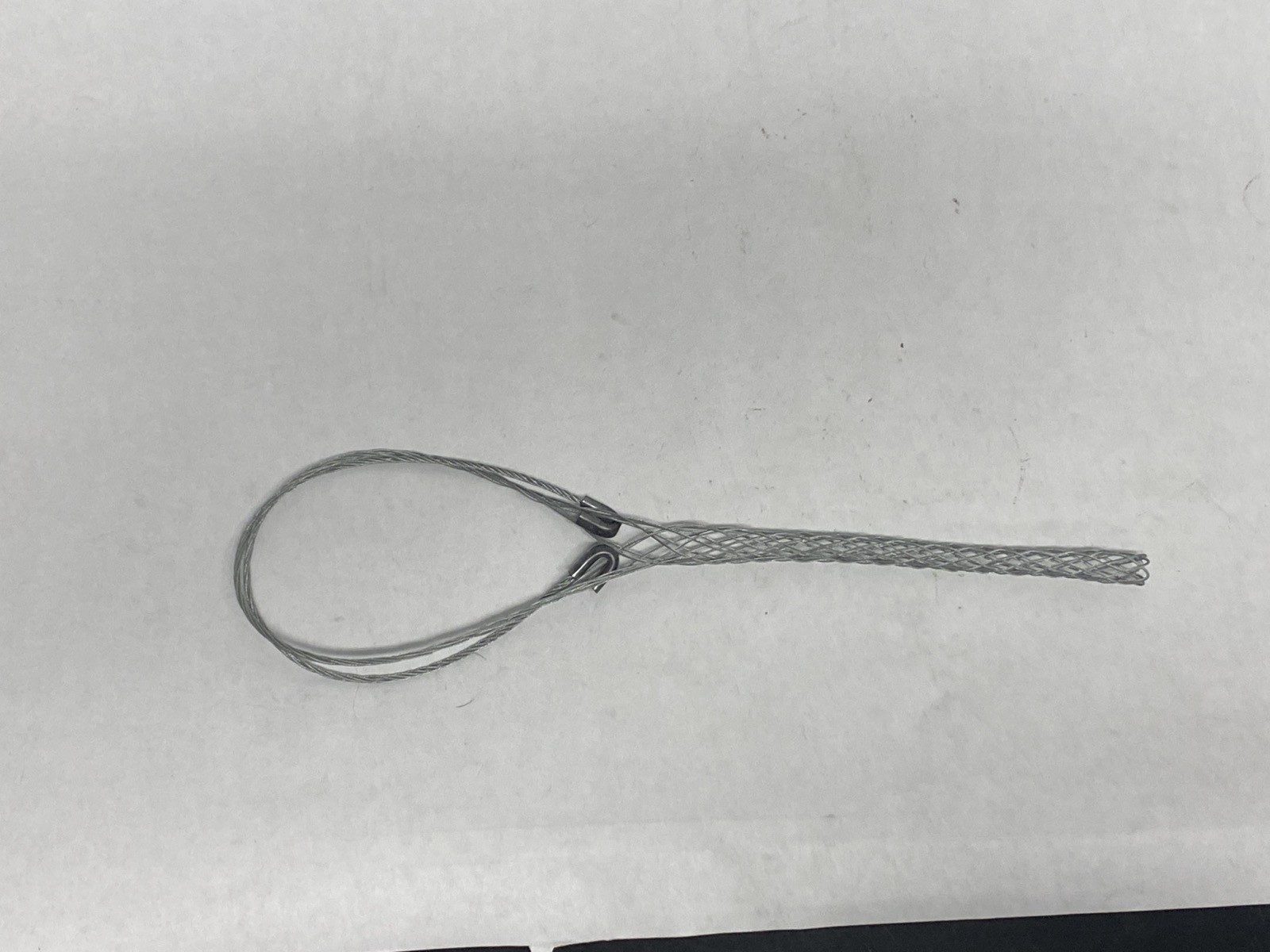 NEW OLD STOCK Unbranded 10” Long 7/8” Diameter 2 Hook Eyes Steel Mesh Cord Grip