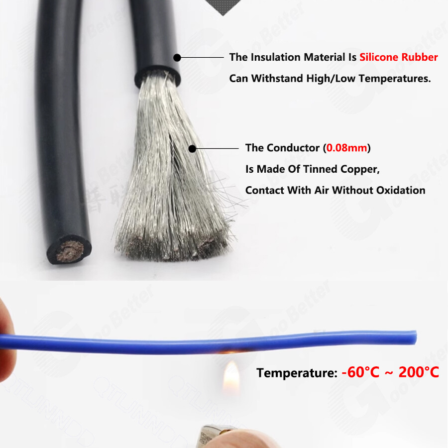 Flexible Silicone Cable Wire 2AWG – 30AWG High Temp 0.08mm Tinned Copper Wire UL