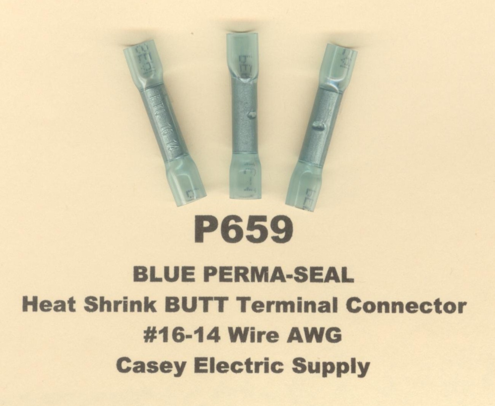 10 Blue PERMA SEAL Heat Shrink BUTT Splice Terminal Connectors #16-14 Wire Gauge