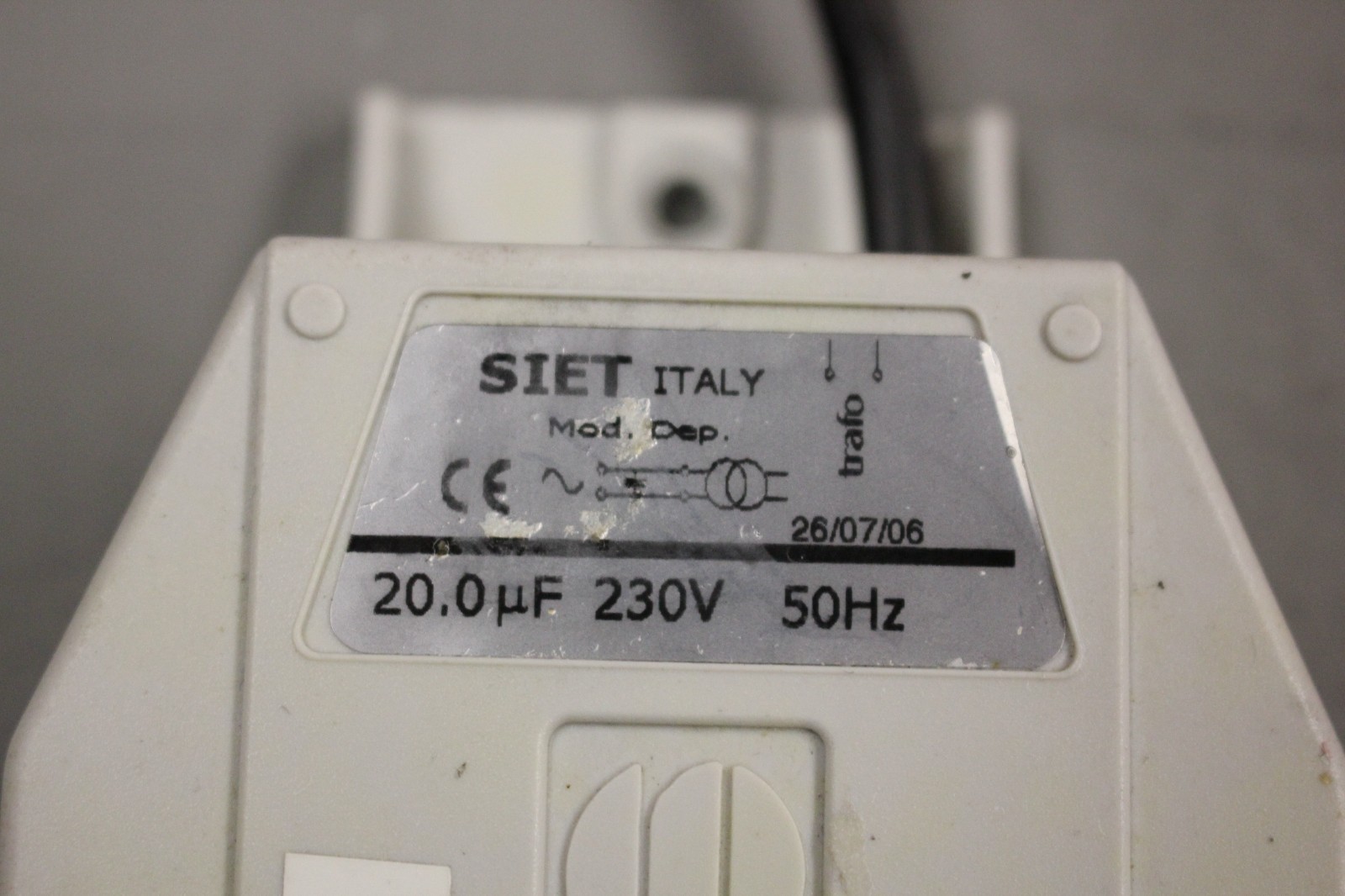SIET INDUSTRIAL CAPACITOR 20.0F 230V 50HZ