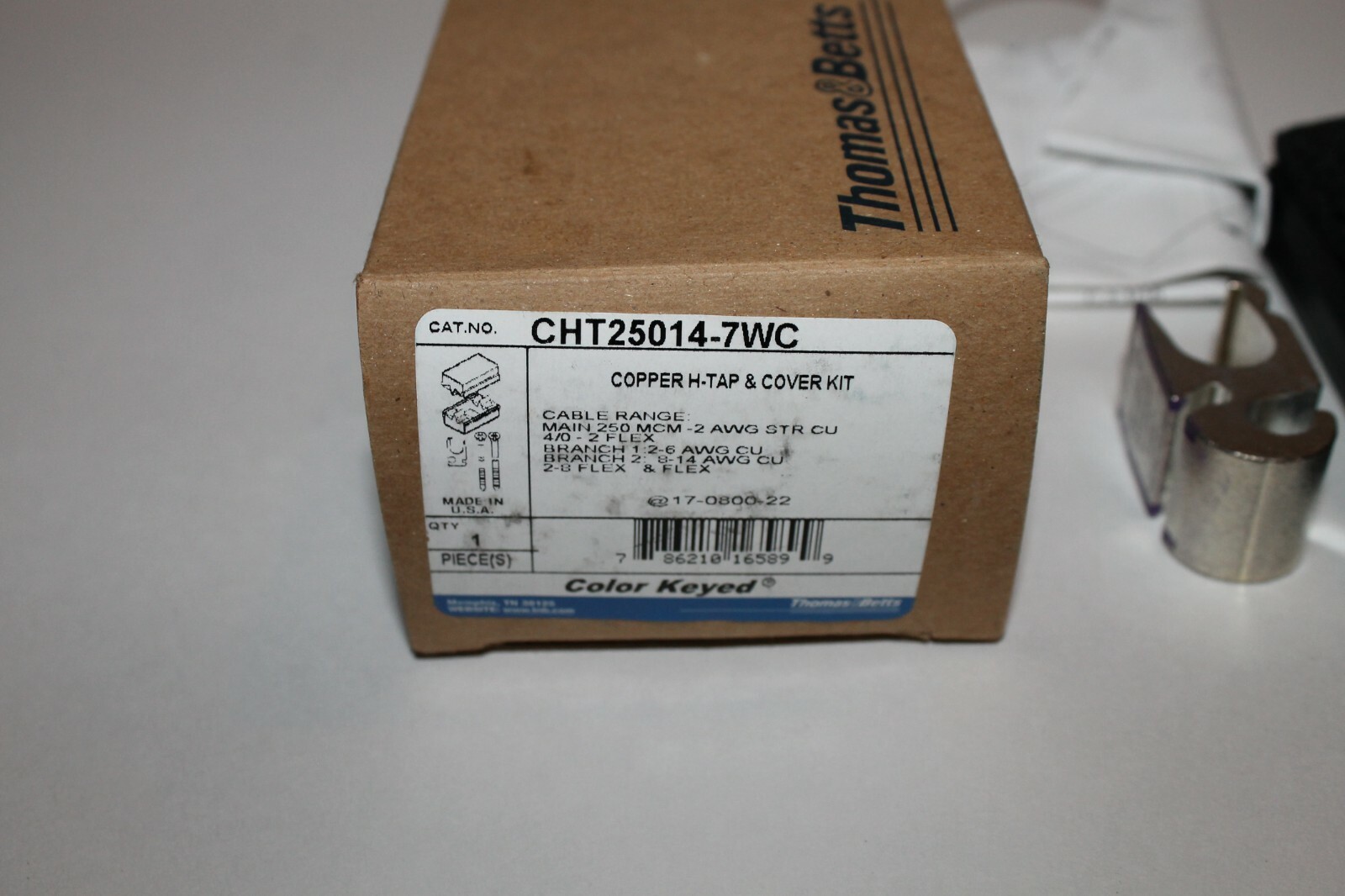 THOMAS & BETTS CHT25014-7WC COPPER H-TAP & COVER KIT NEW!