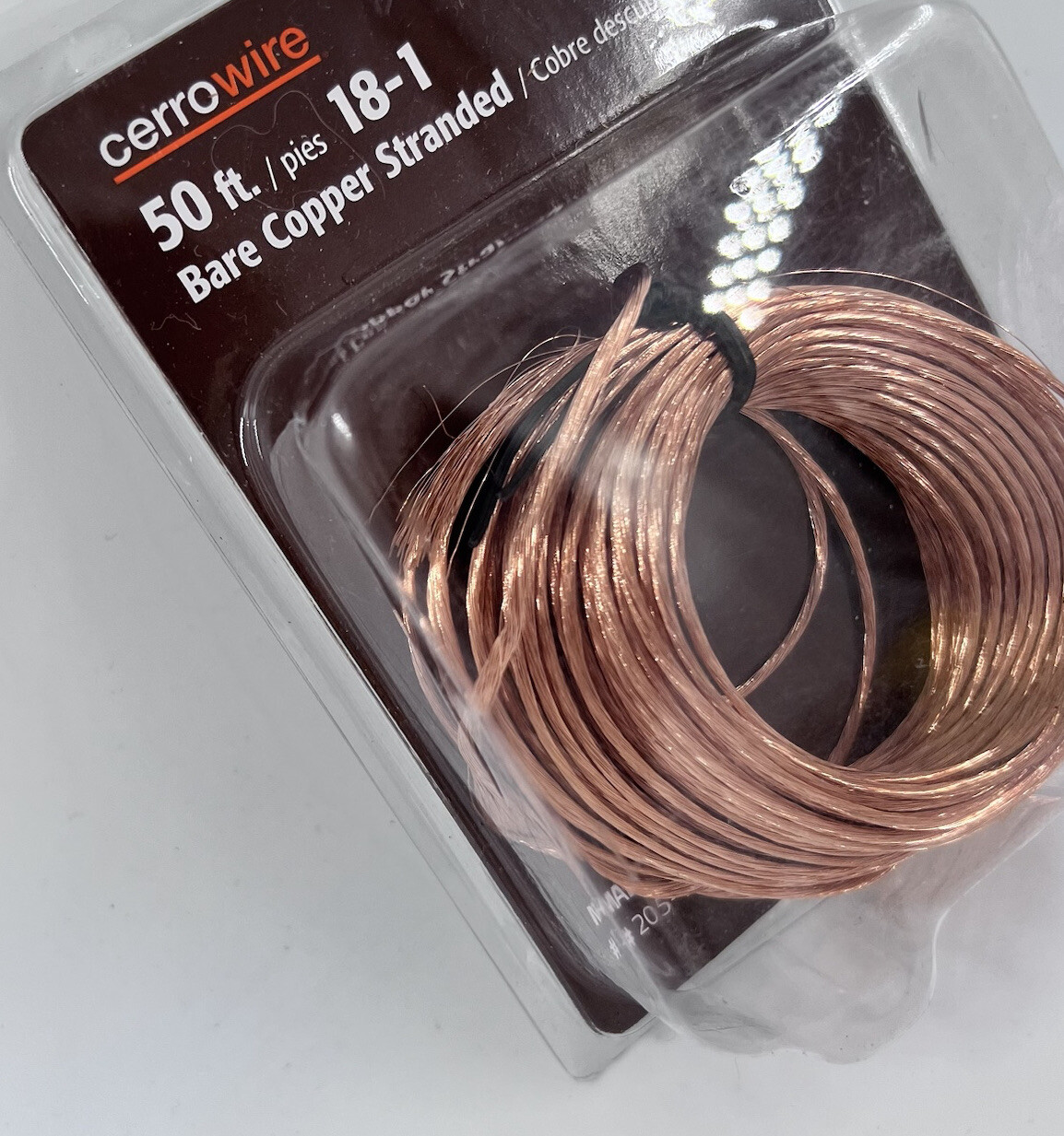 NEW Cerrowire 50 ft. 18-1 Bare Copper Stranded Grounding Wire 205-1000B