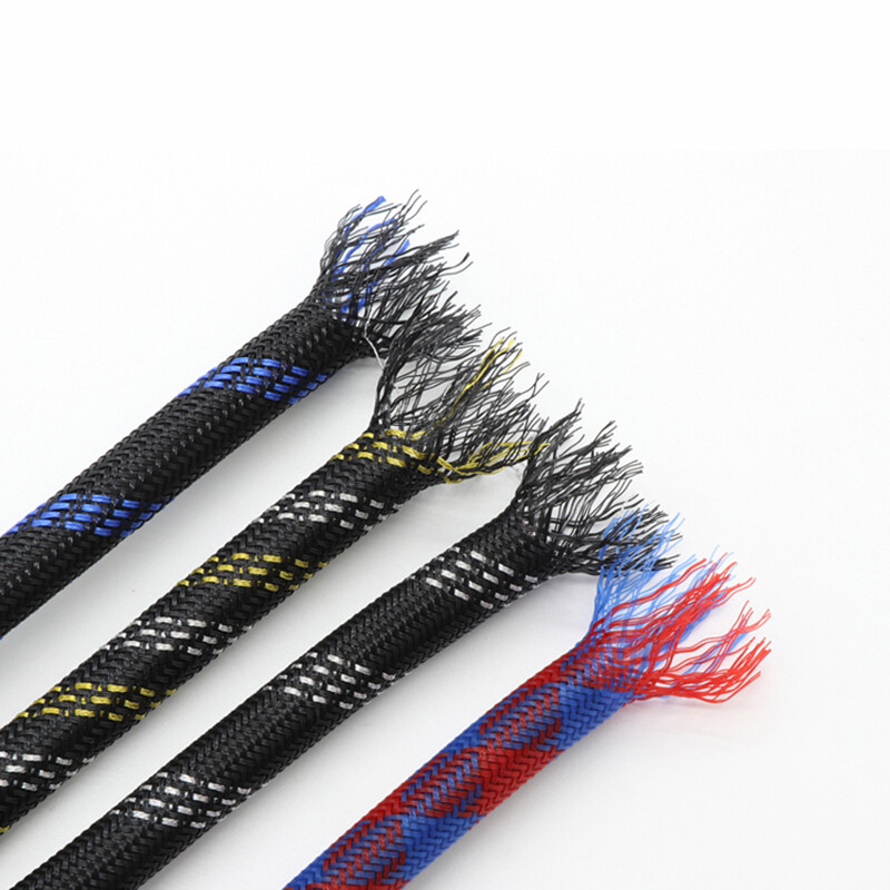 18 Colors Braided Electrics Cable Wire Sleeve PET Expandable Wire Sheath Harness