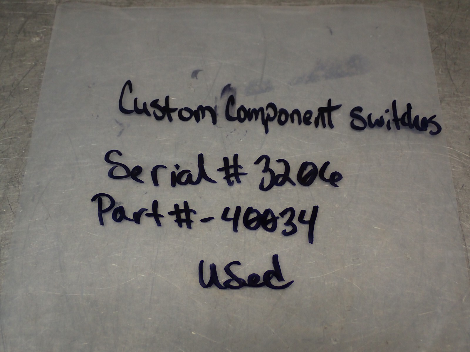 Custom Component Switches 40034 240PSIG Used With Warranty See All Pictures