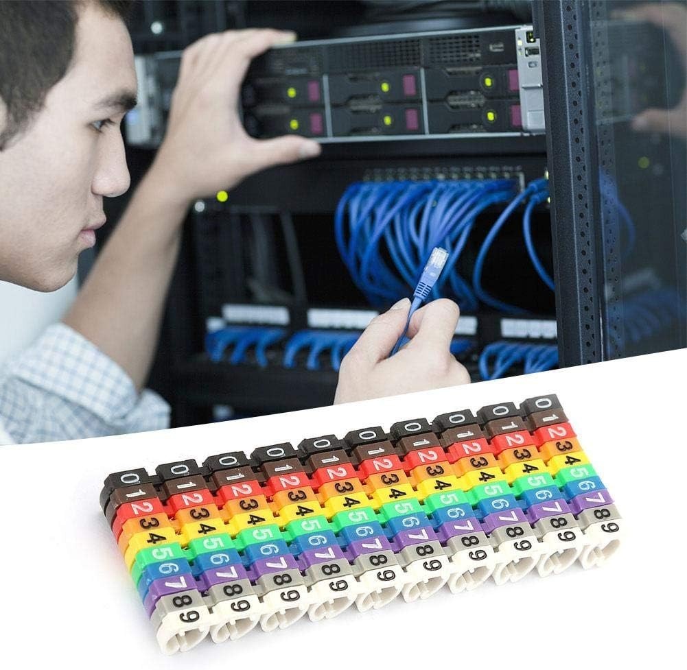Multicolor Wire Markers – 100 PCS KCM-6MM Plastic Labels for Easy Identification