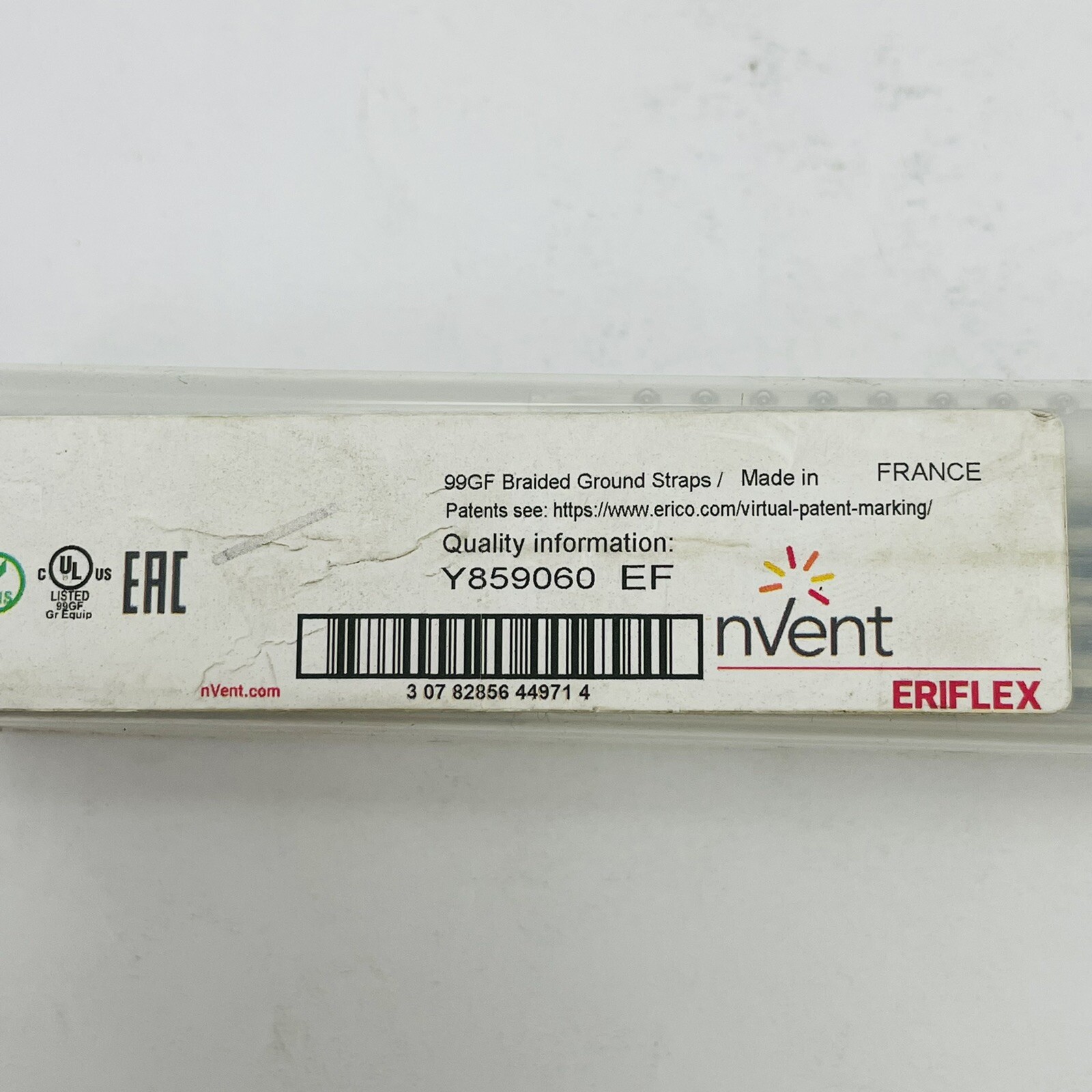 (Pack Of 10) nVent Erico Eriflex 99GF 6-1/2” Braided Ground Straps 1/4″ Hole NEW