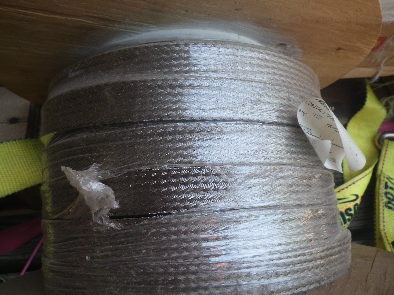 100′ BRAIDED TUBULAR SINGLE COPPER CORE CONDUCTOR INSIDE DIA .875 BRAND NEW