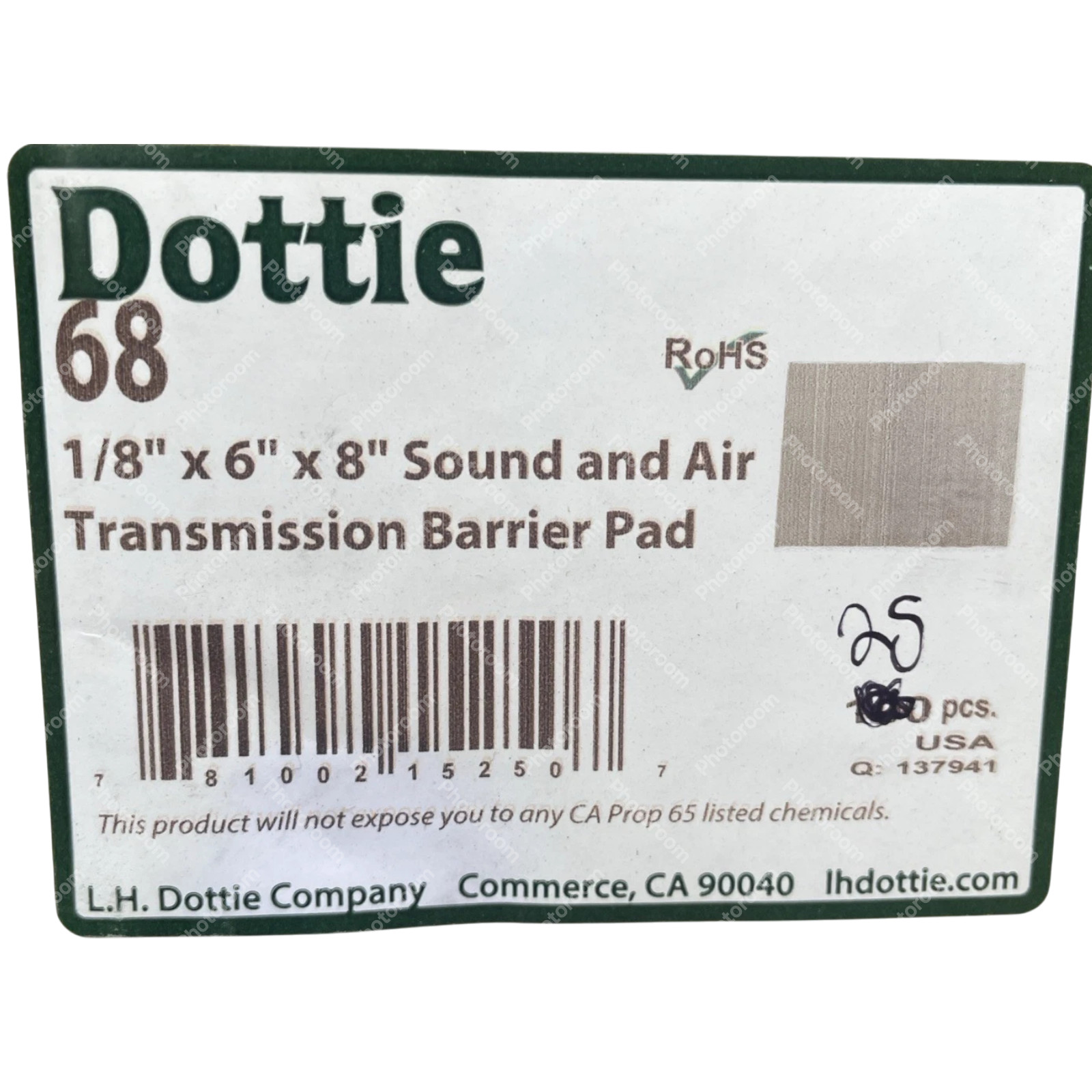Lot 25 x OEM Dottie #68 Insulpads Insulating Sound Barrier Pads 1/8″ x 6″ x 8″