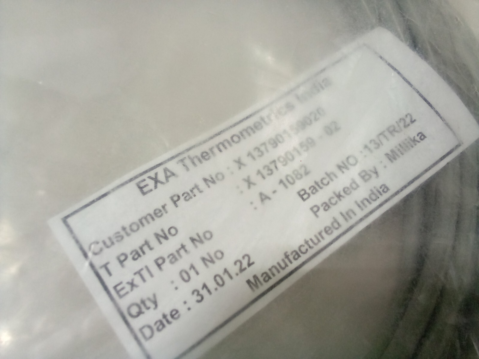 EXA Thermometrics India X13790159020, Millika Sensor