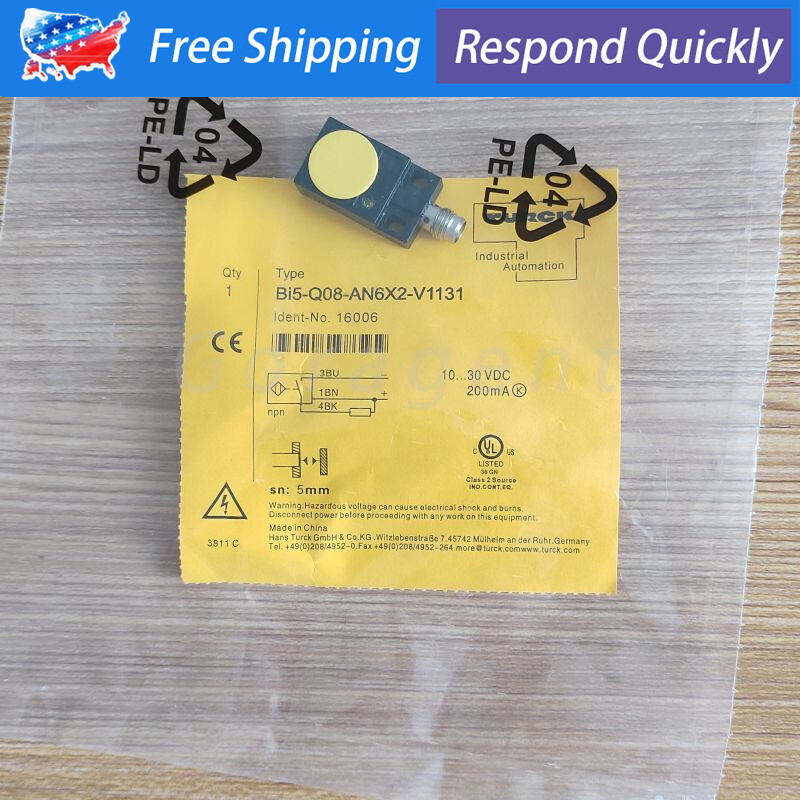 For Turck Bi5-Q08-AN6X2-V1131 Proximity Sensor Switch 10-30VDC 5mm NPN 3Pin