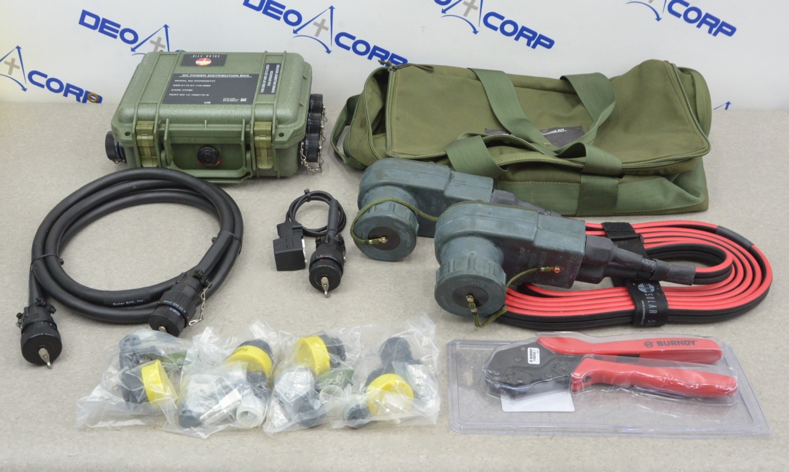Solar Stik DC Power Distribution (DCPD) Box & 24VDC 500AMP 14-1000110-G Cables