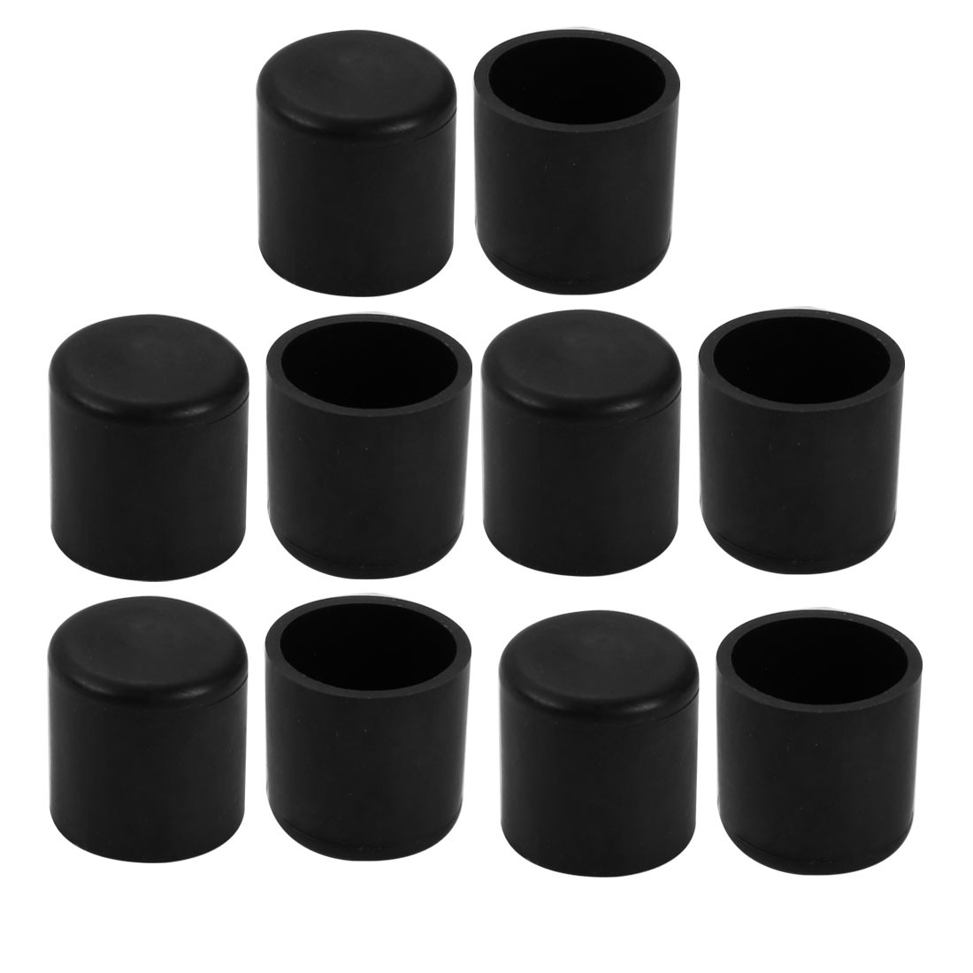 19mm Inner Diameter Chair Leg Floor Protectors Table Feet Tips Covers Caps 10pcs
