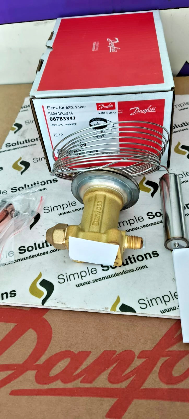 1PC- Danfoss 067B3347 Element for expansion valve, TE 12, R404A/R507A- New