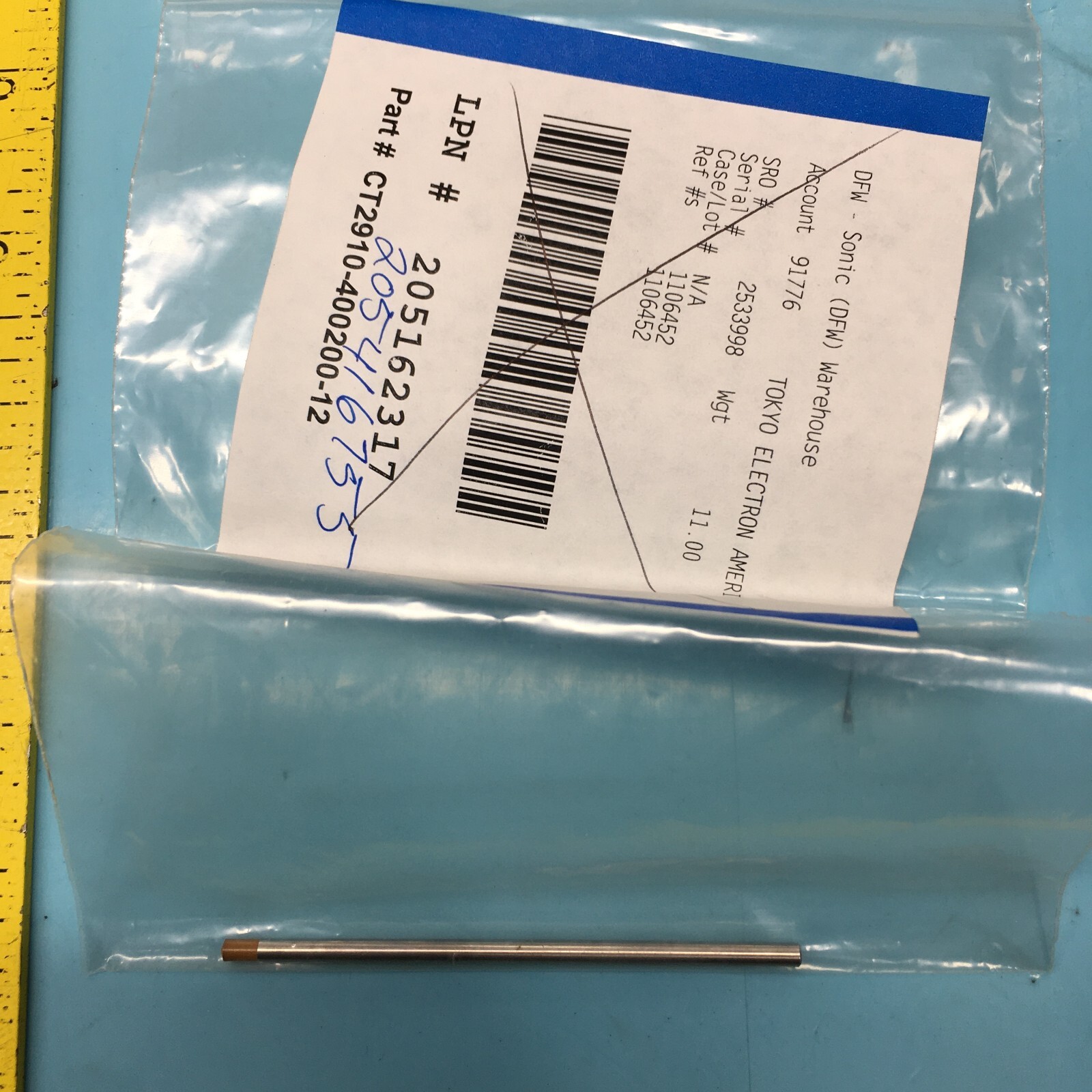 Tokyo Electron TEL CT2910-400200-12 SUPPORT PIN,205416755,2910-400200-12, 149679