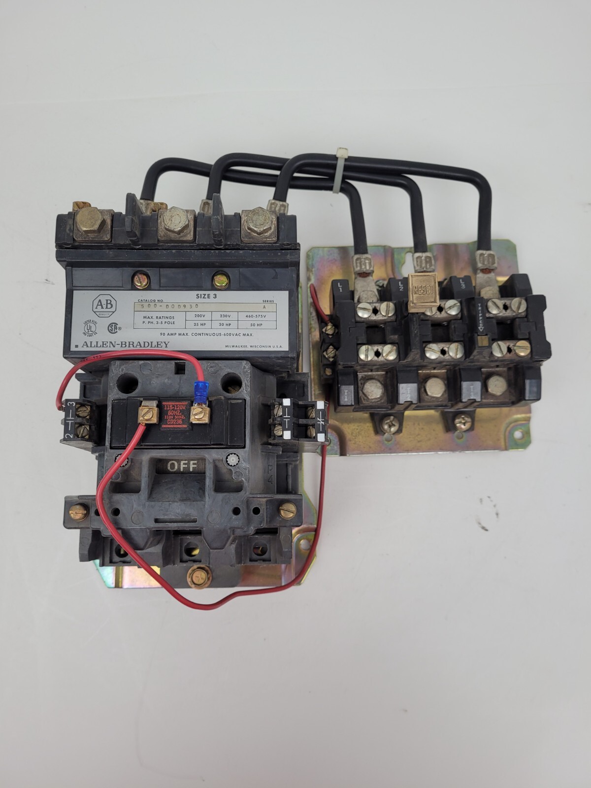 500-D0D93 Allen Bradley Starter + 592-DOV16 Overload *NEXT DAY OPTION*