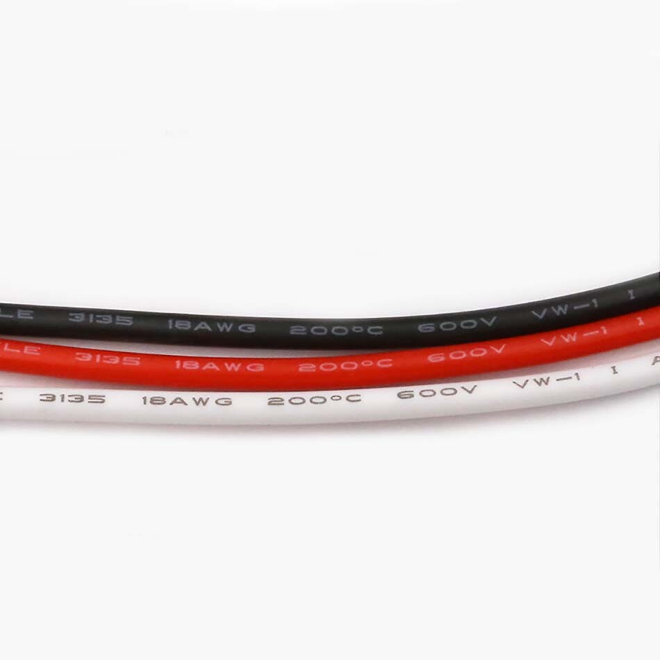 UL3135 Flexible Silicone Cable 18awg 20awg 22awg Black/Red Multi-Stranded Wire