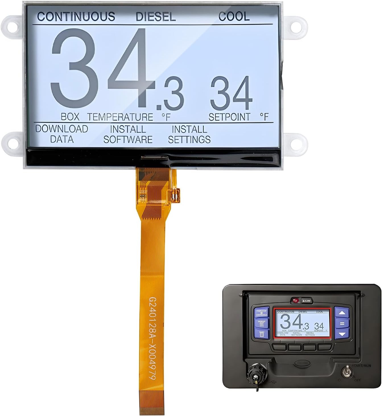 ⚠️Return 76-50248-00 AM LCD DISPLAY FOR CARRIER TRANSICOLD X4 7500 7300 6500