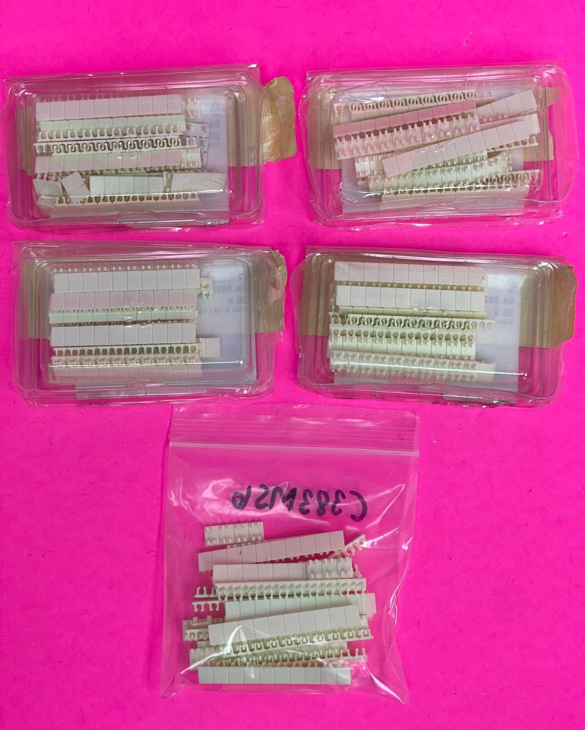 NEW Cutler Hammer C383MS6 Blank Tags for 6mm Blocks [Lot of 5 Pack ]