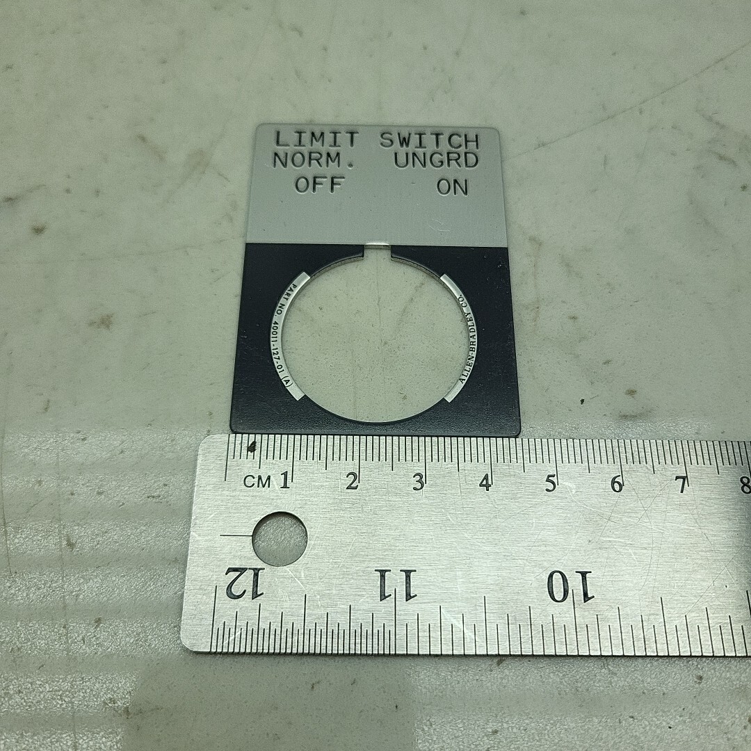 8 Pack Allen Bradley 30mm Push Button Legend Plate ON OFF *New See Pictures