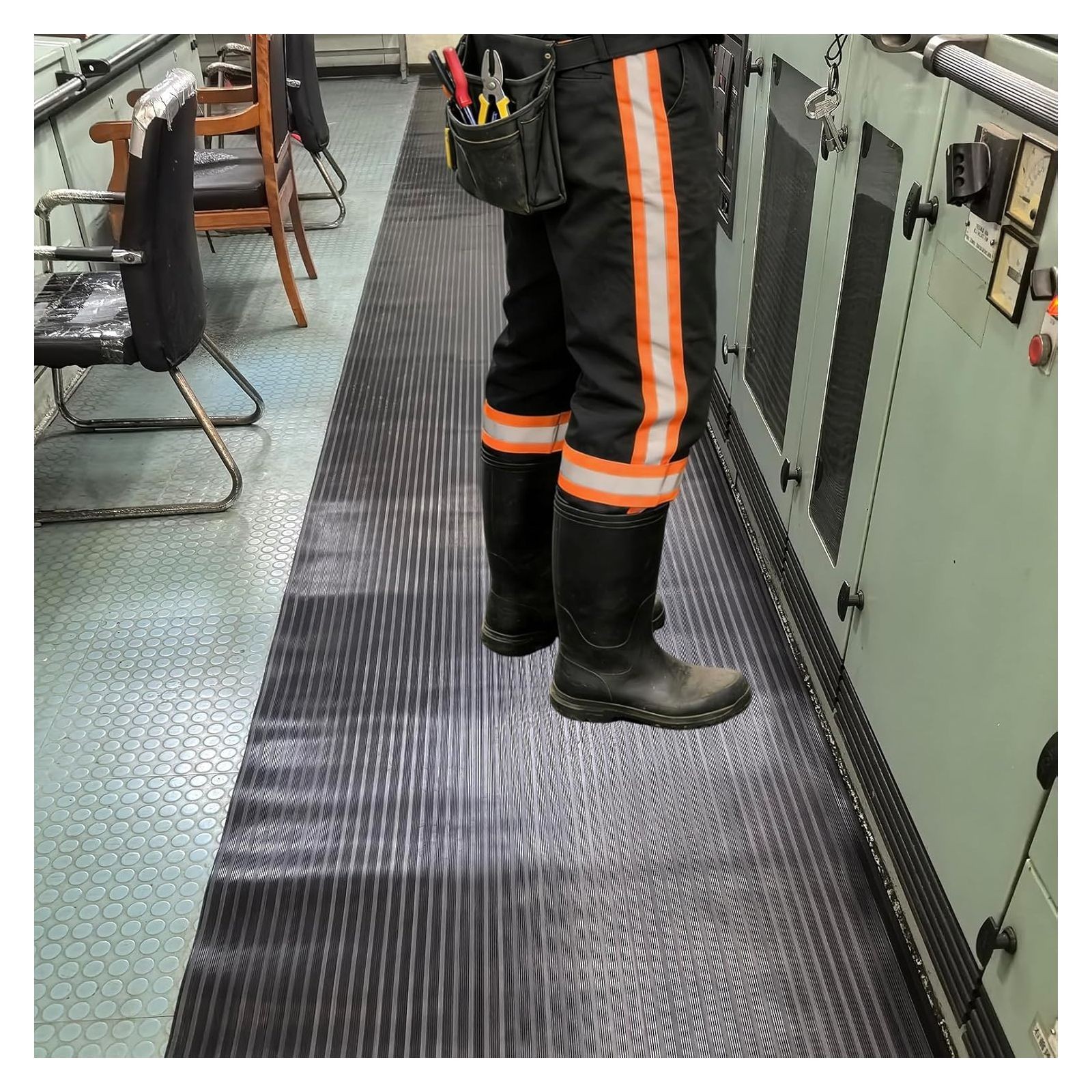 20 ft Electrical Safety Mat 6000V Insulated High-Voltage Rubber Floor Mat