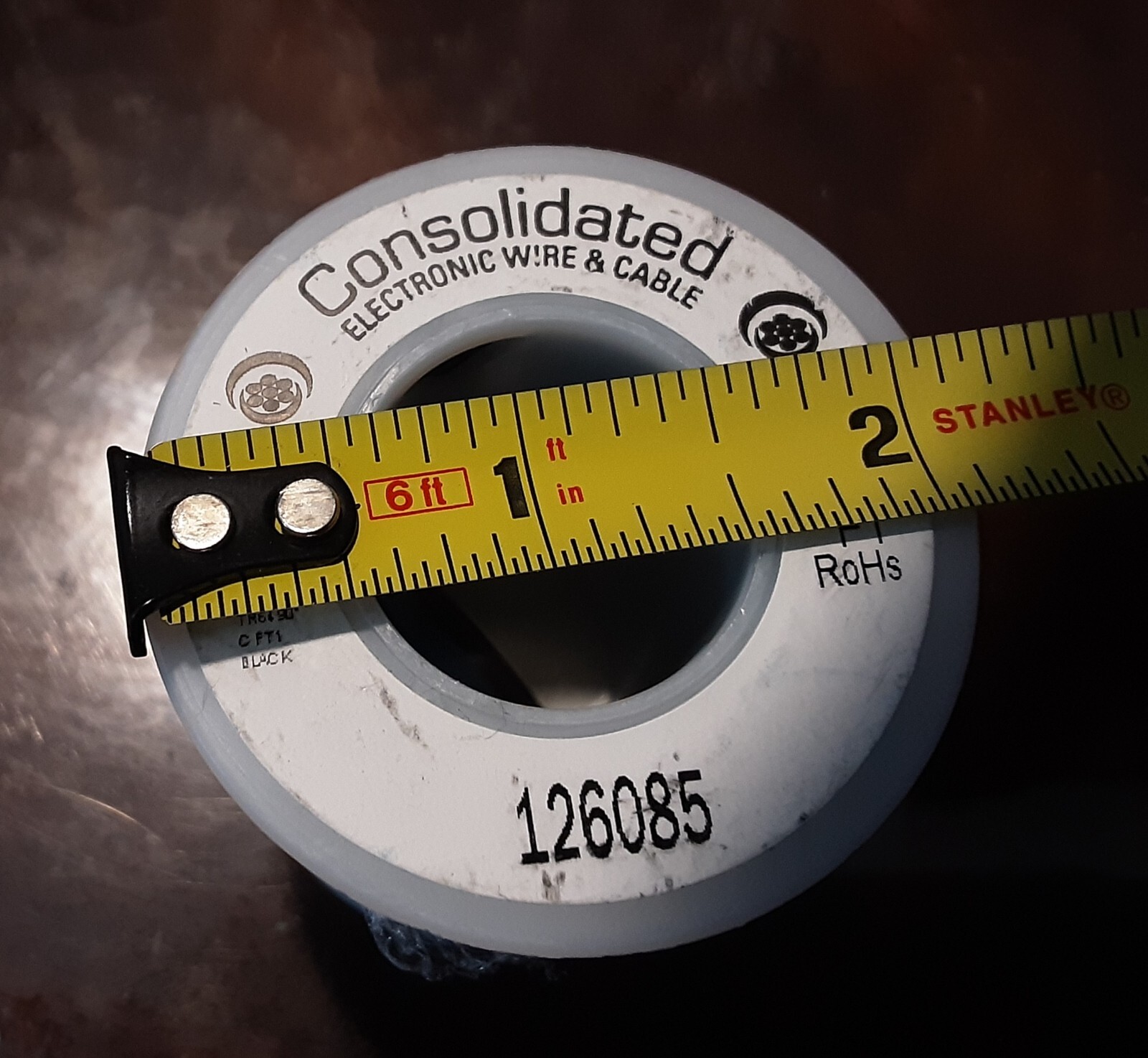 Consolidated Electronic Wire and Cable 100ft Black RoHs