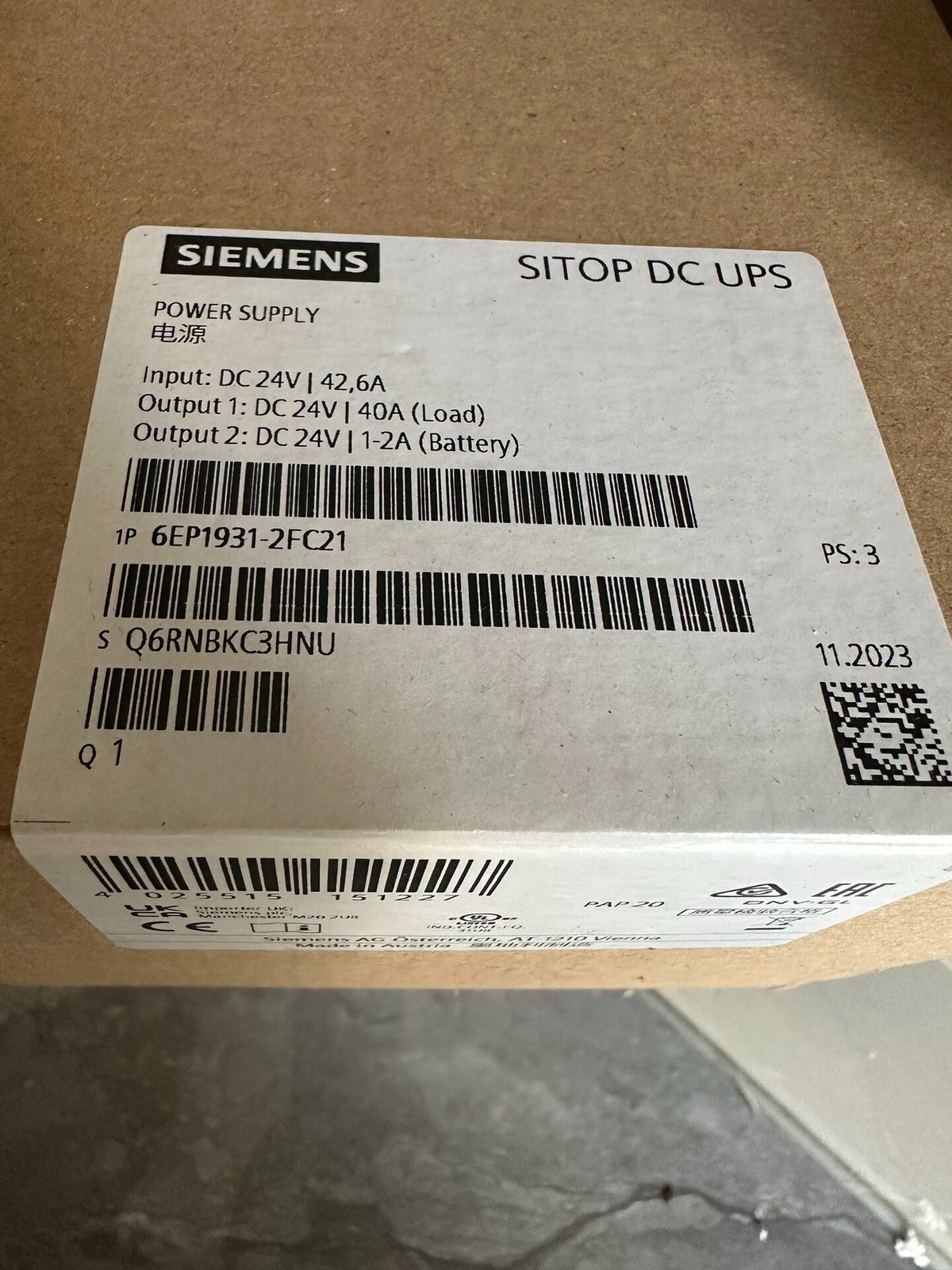 1PC New Siemens 6EP1931-2FC21 Power Supply Industrial Automation Fast Shipping