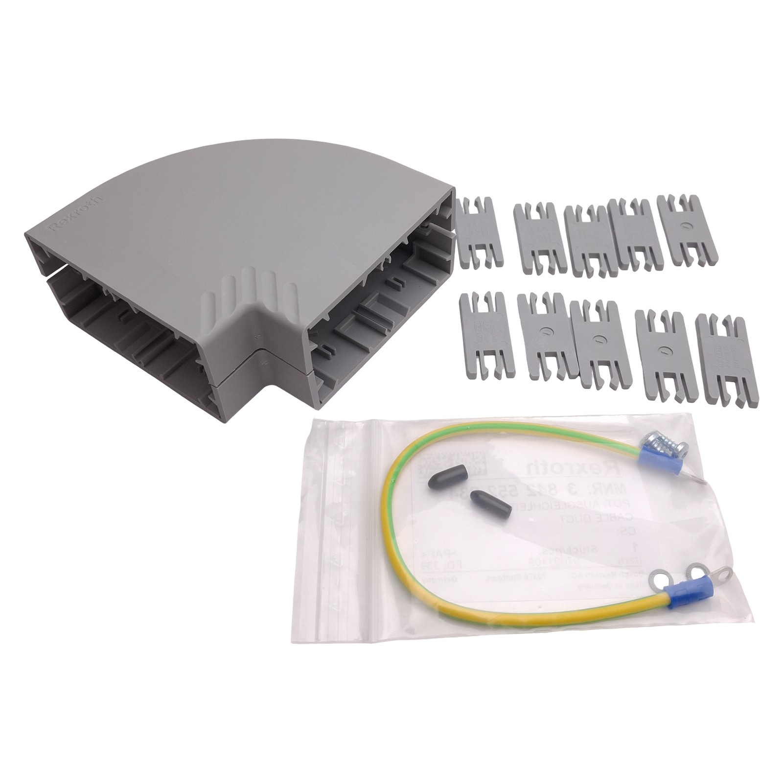Rexroth 3842552259 Modular Cable Duct Curve, 90 Degree, HOR 80×40, VER 40×80