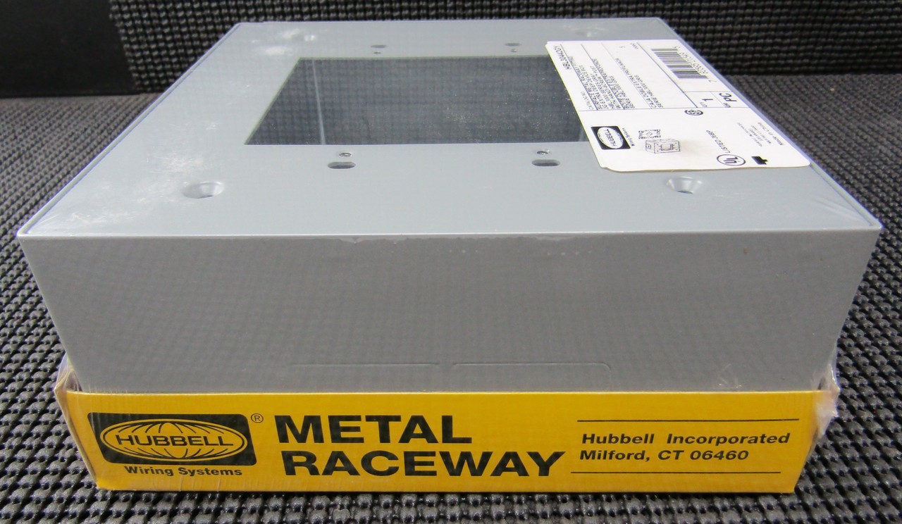 HUBBELL HBL30442GY 2-GANG GRAY EXTRA DEEP METAL RACEWAY FITTING – FACTORY SEALED
