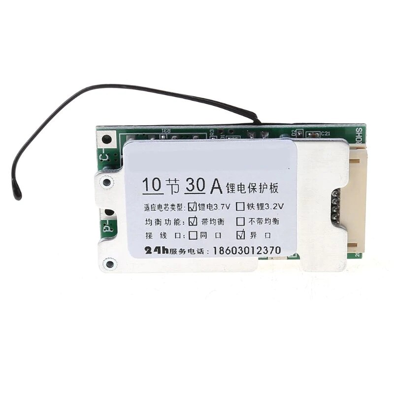 10S 36V 30A Li-ion Lithium 18650 Battery BMS PCB Power Protection with Balance