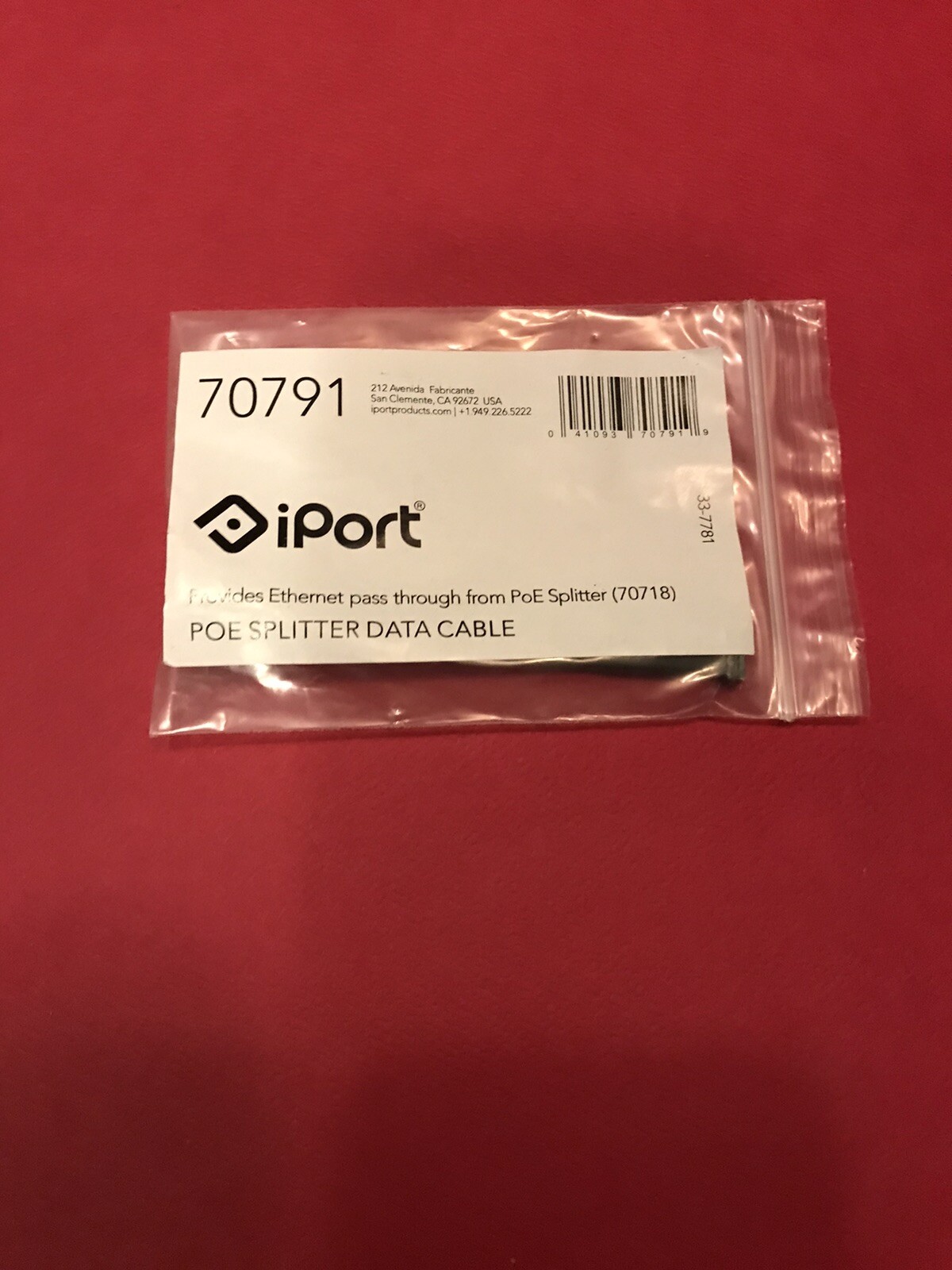 iPort 70791, Surface Mount POE Splitter Data Cable – New! Fast Free Shipping!