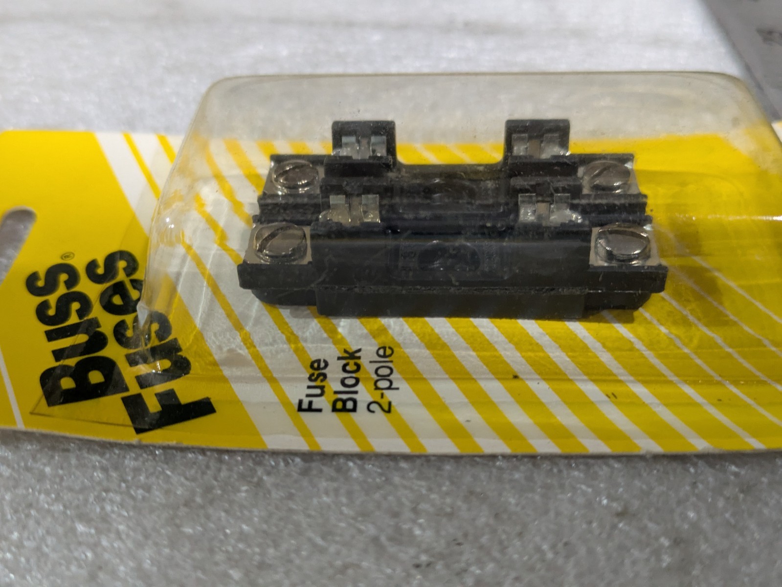 Bussmann BP/S-8301-2 Fuse Block 2-Pole for 1/4in x 1-1/4in Fuses Screw Terminal
