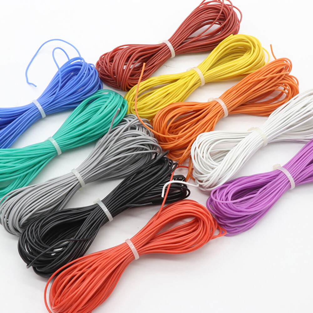 Ultra-Flexible 2-17 AWG Silicone Test Wire, Tinned Copper, Multi-Color Options