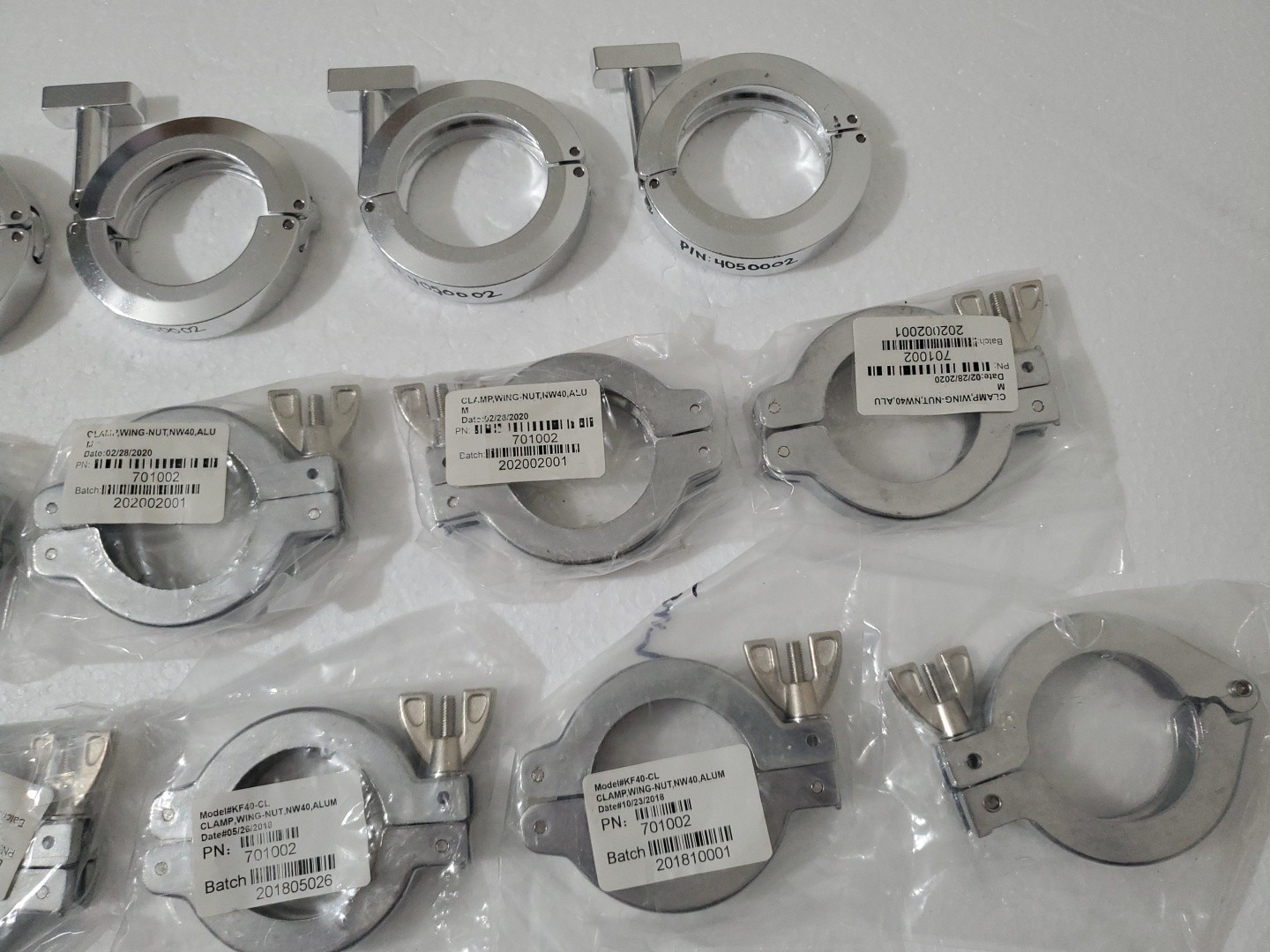 29pcs NW40 / KF40 WING-NUT CLAMP Aluminum – Vacuum Part Lot NEW