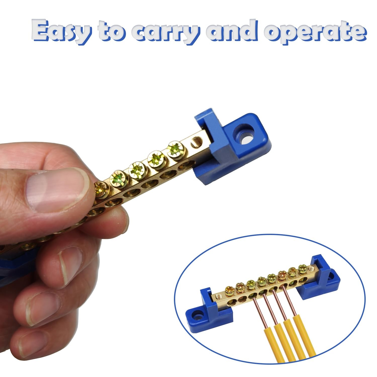 4PCS Grounding Bus Bar 10 Positions Electrical Ground 10