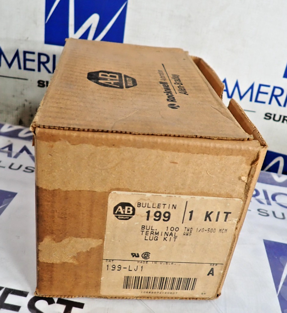 1 NEW Box of Allen-Bradley 199-LJ1 Terminal Lug Kit Ser A 2 Conductor 1/0-500mcm