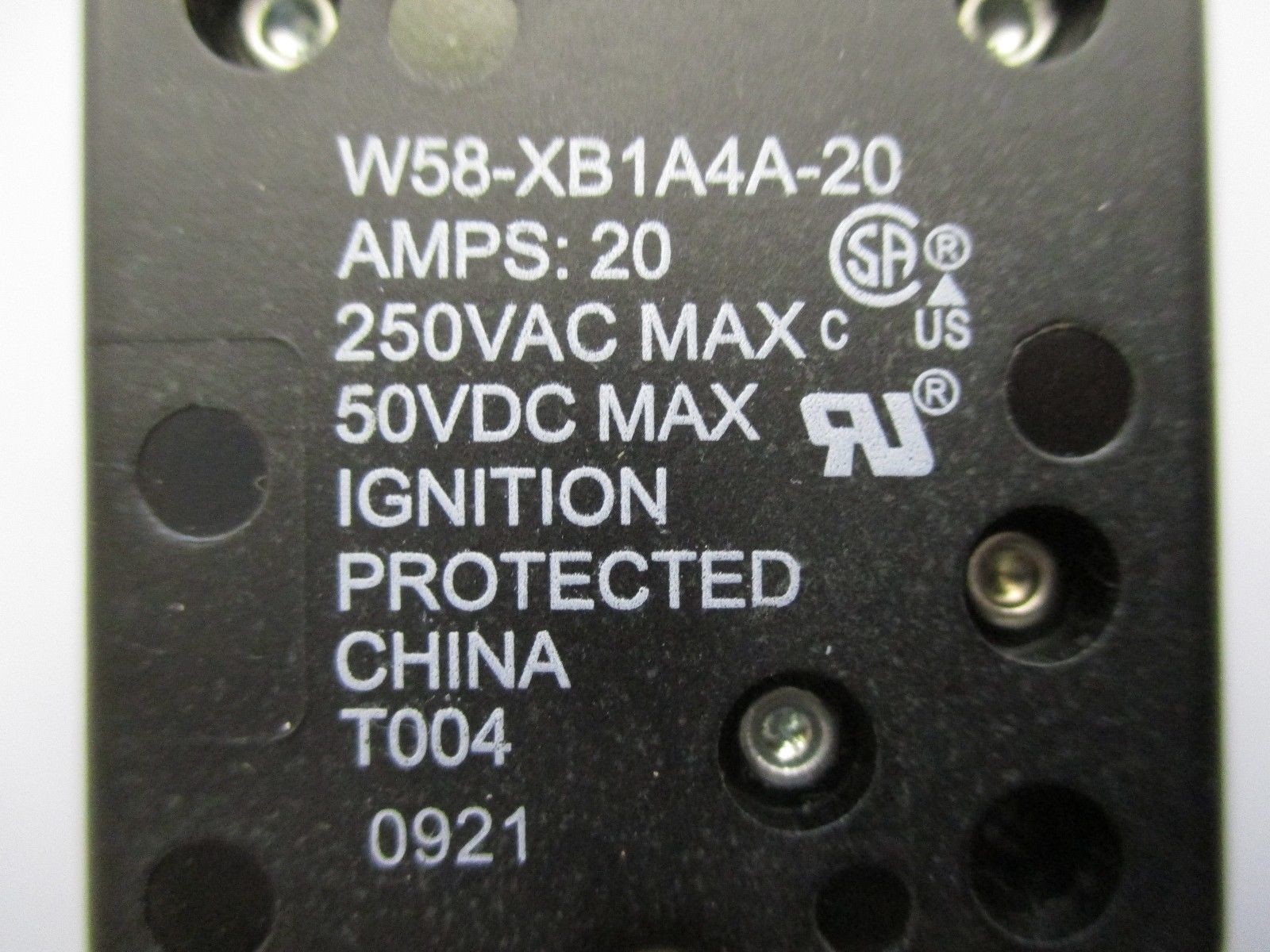Tyco Electronics W58-XB1A4A-20 Circuit Breaker