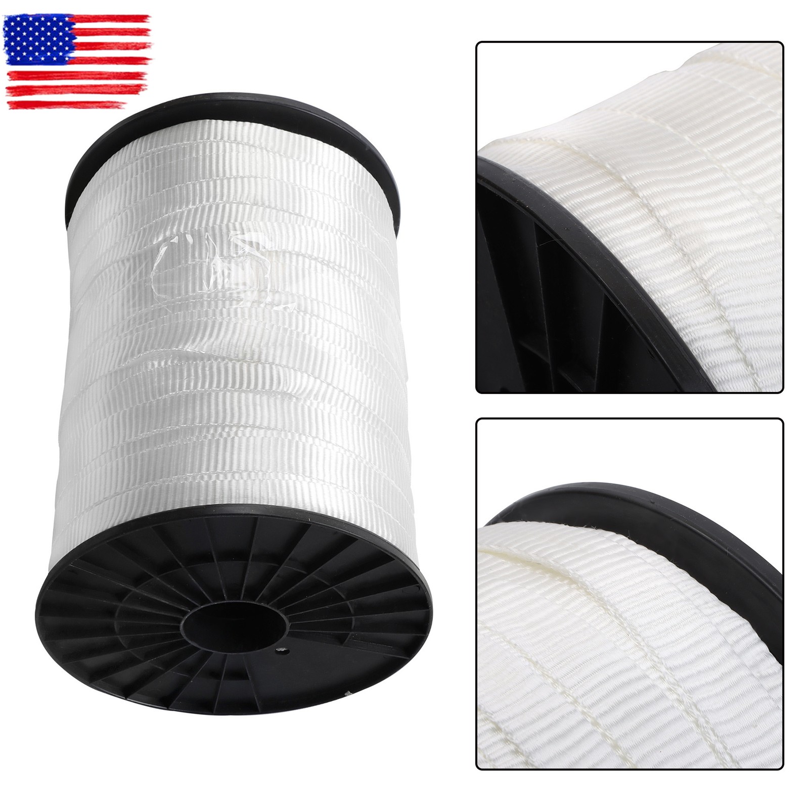 3/4″ × 600′ Mule Tape Flat Rope，Polyester Pull Tape，2500 Lb Tensile Capacity
