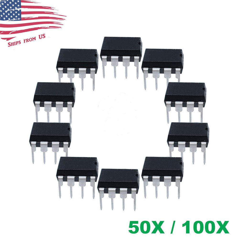 50/100pcs NE555P NE555 DIP-8 High Precision Oscillator Timer IC TI 555 USA Stock