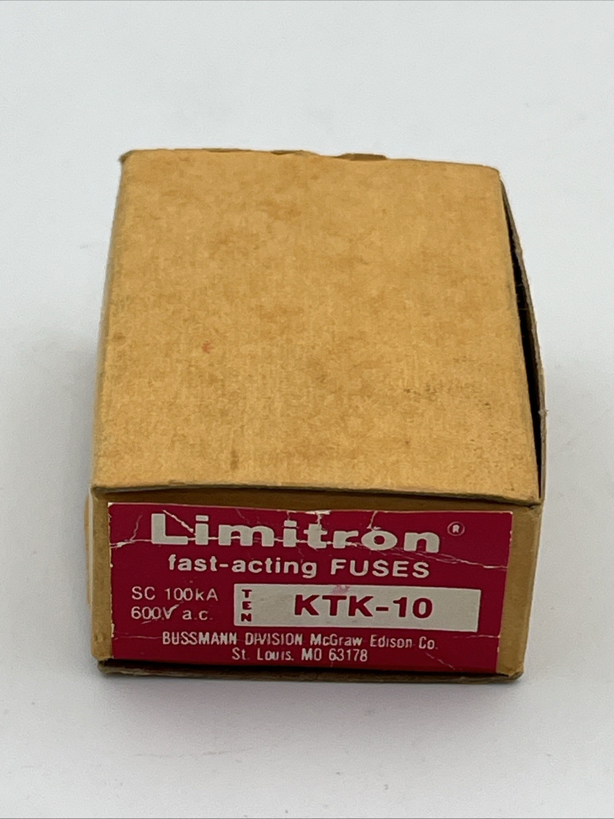 Bussmann KTK-10 10 Amp Limitron Fast Acting Supplementary Fuse 600V Lot Of 3