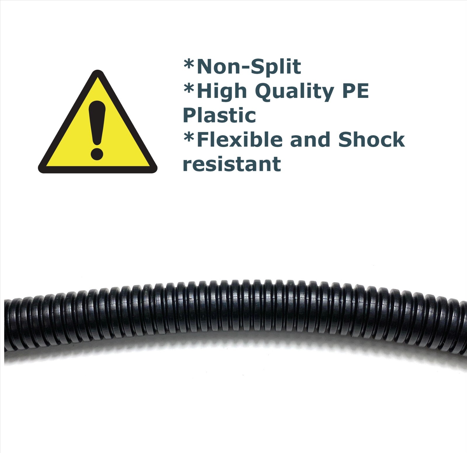 Conduit Non-Split Black & White Flexible Cable Tidy Tube Trunking PE