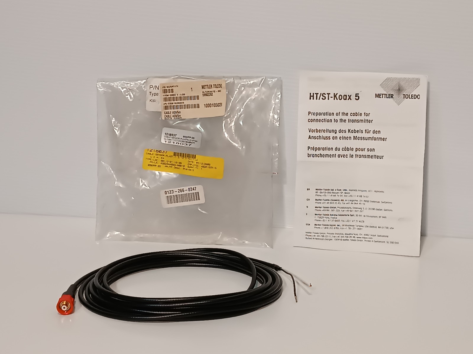 Mettler Toledo 100010502I Sensor Cable AS9/5m, 3/16″ Dia. 17′ Long