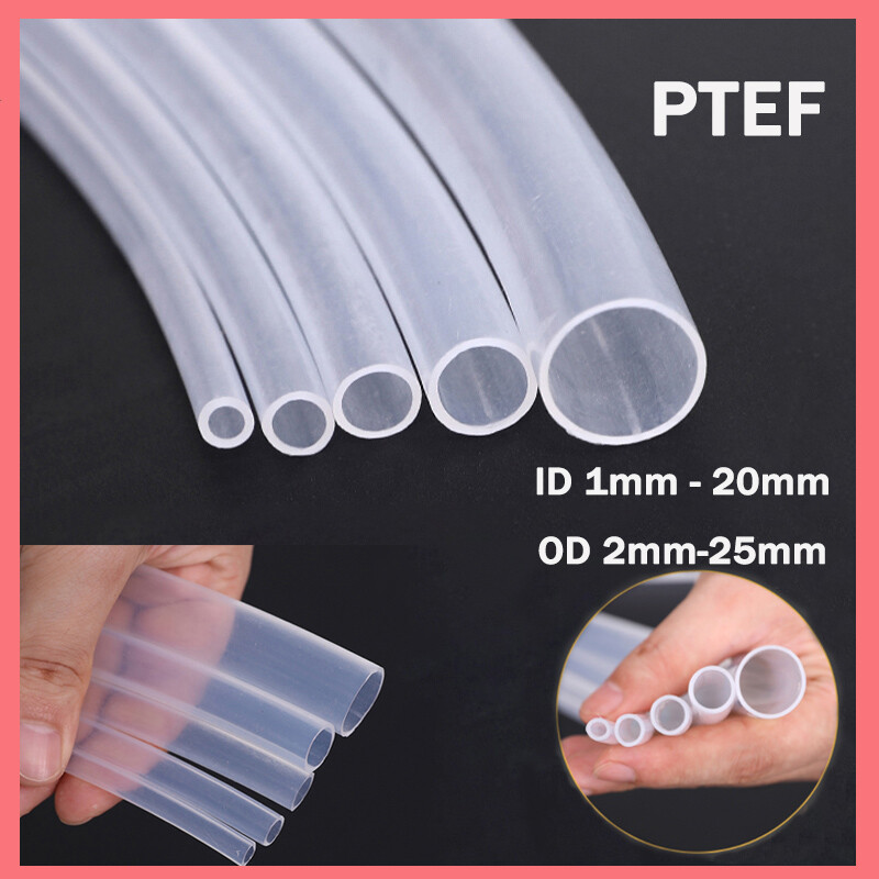 PTFE Tube Tubing Pipe ID 1mm – 20mm OD 2mm-25mm High Temp Resistance Translucent