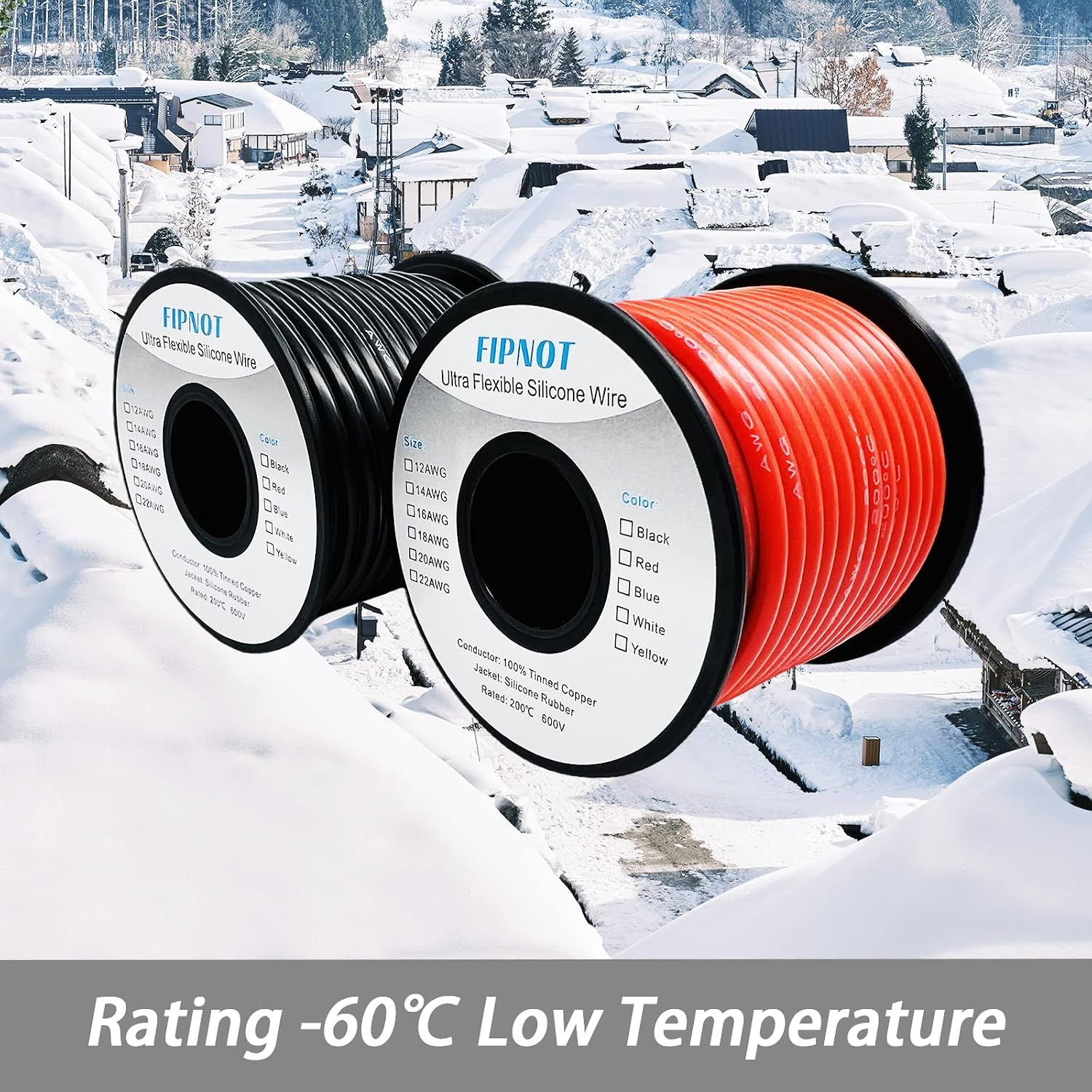 14 Gauge Silicone Wire – 100ft Red Spool, Extra Flexible 14 AWG Stranded Tinned
