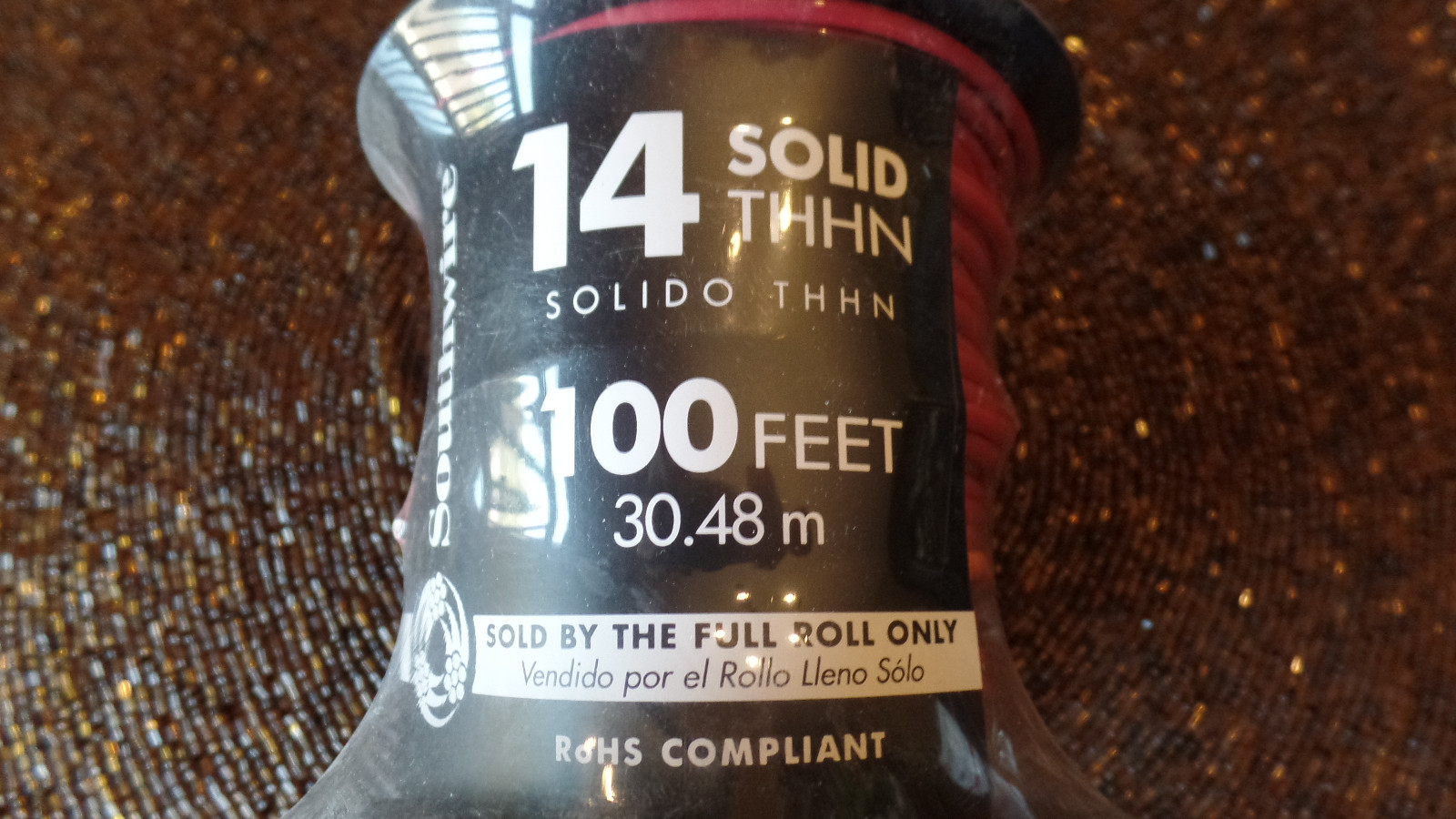 Southwire 14 awg Red Solid Copper Insulated Wire THHN THWN AWM 100 Feet 600 volt