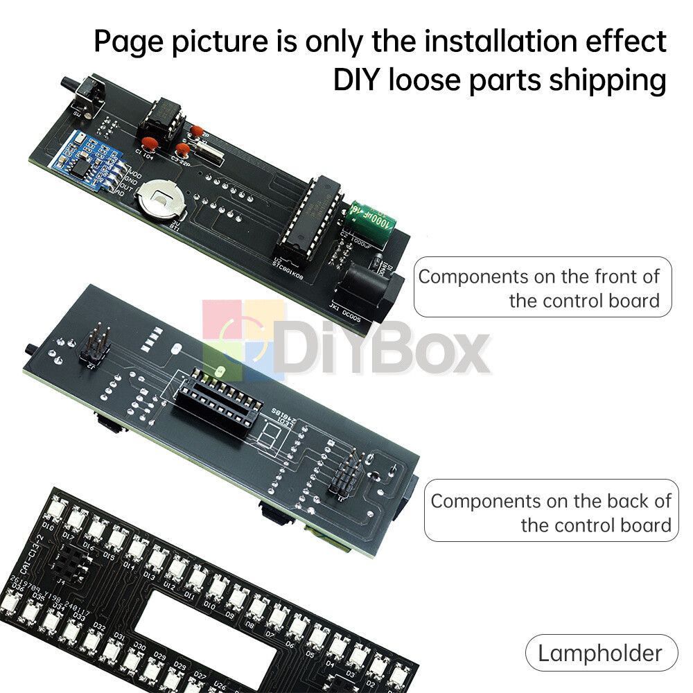 DIY Digital Clock Kit Voice Control Music Spectrum Display LED DIY Soldering Kit