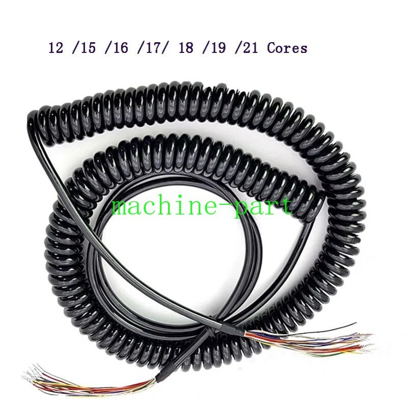 12-21 Cores Spring Spiral Cable Coiled Cable Fit for CNC Handheld Encoder