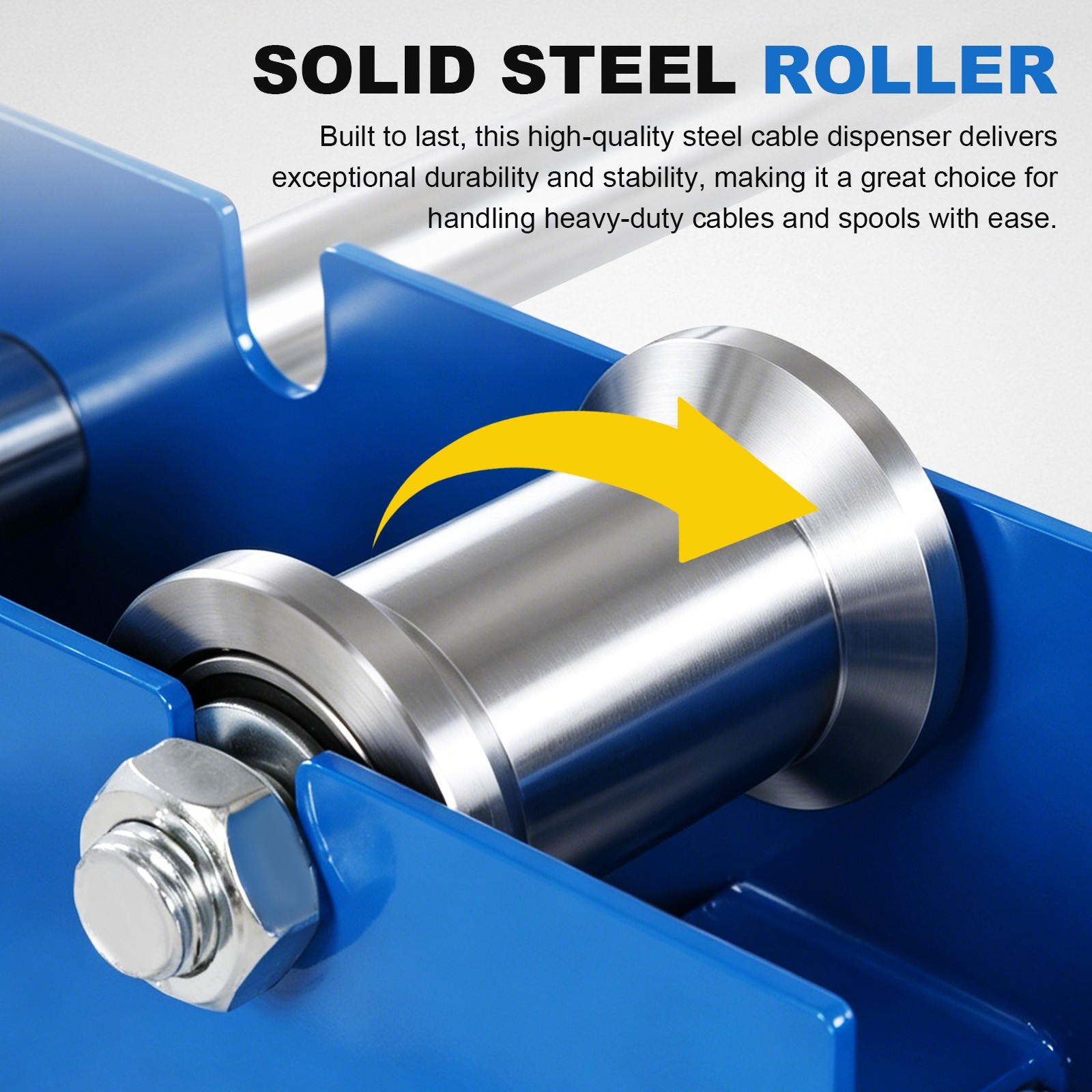 Wire Cable Reel Roller Stand 3307 LBS Commercial Industrial Steel Wire Dispenser