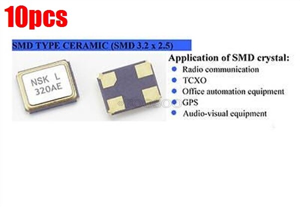 10Pcs SMD-4PIN 12Mhz 12.000MHZ 12.000M Hz Crystal 3225 3.2MM*2.5MM pw